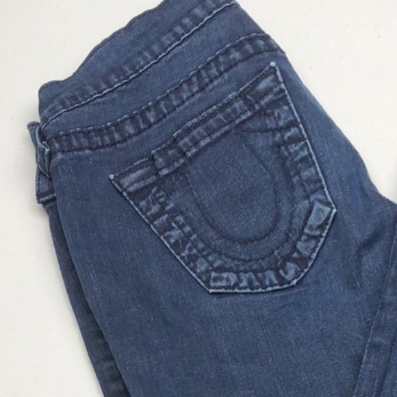 VINTAGE TRUE RELIGION CASEY SKINNY JEANS 27x28 MADE IN USA 🇺🇸 - Picture 5 of 15